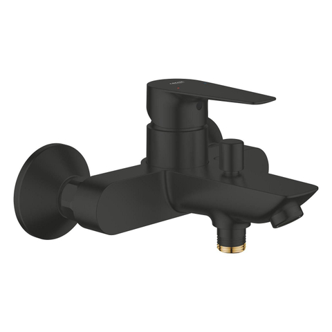 Grohe Start Edge Badmengkraan - Vitalio Joy badset - ronde handdouche - 3 straalsoorten - met houder - matte black (mat zwart) SW1566478