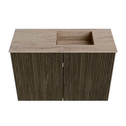 Mondiaz JOYA-DLUX 60cm toiletmeubel - kleur Shadow - Wastafel FAYE positie Rechts Zonder kraangat kleur Saba. SW1425103