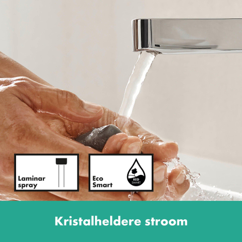 Hansgrohe Finoris 1 greeps wastafelkraan - 110 - coolstart - met afvoerplug - hoogglans chroom SW651103