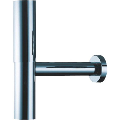 Hansgrohe Flowstar Premium verstelbare designbekersifon 5/4 met muurbuis - met rozet - hoogglans chroom 0457345