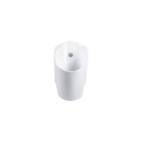 Sanindusa Sanlife urinoir d'angle - 27.8x37.2x45cm - kit de fixation - siphon - répartiteur de chasse - blanc SW1030598