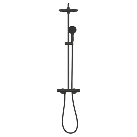 Grohe Tempesta System 250 Douchesysteem - rond - met thermostaatkraan - matte black (mat zwart) SW1077359