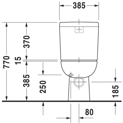 Duravit D-code Closet - staand 735mm - diepspoel - horizontale - afv - zonder reservoir - wit 0315138