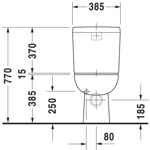 Duravit D Code Cuvette pour pack WC à fond creux EH Blanc 0315138