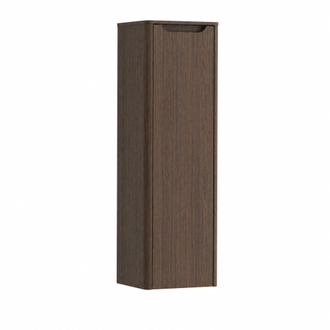 H&R Badmeubelen Juice Hoge kast - 40x35x130cm - met ronde hoeken - 1 deur - rechtsdraaiend - coffee SW1488620