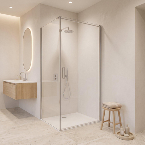 Fortifura Galeria Douchecabine - 80x90x200cm - profiel veiligheidsglas - antikalk - chroom SW1224403