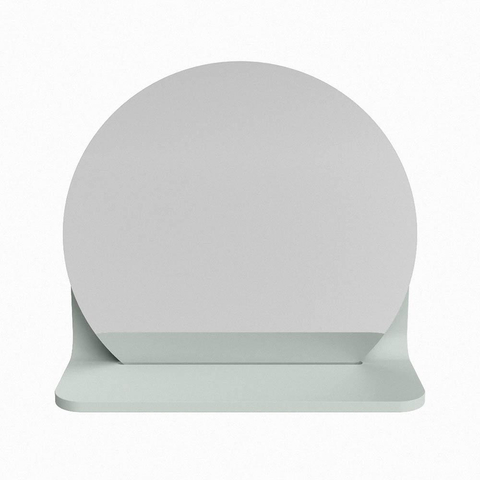 Mondiaz SPOT spiegel – Ø30 cm – met planchet – Greey (lichtgroen/grijs) SW1235531