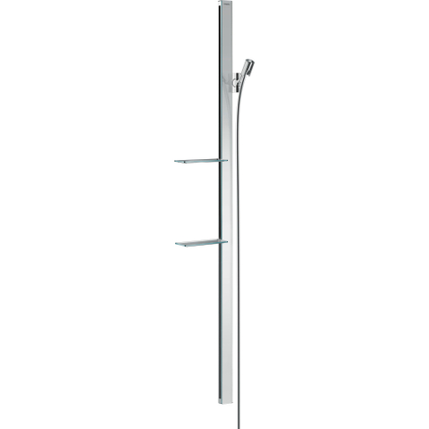 Hansgrohe Unica E - glijstang - met isiflex B - doucheslang - 160cm en casetta E zeepschaal - 150cm - hoogglans chroom SW157214