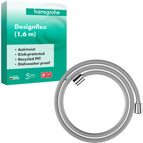 Hansgrohe Designflex Textiel - doucheslang - 160cm - hoogglans chroom SW918263