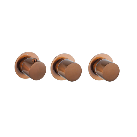 Fortifura Nebbio Robinet thermostatique encastré - 2 voies - extensible à 3 ou 4 voies - cuivre brossé PVD SW1417132