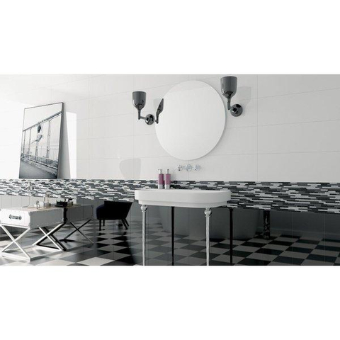 ÉCHANTILLON Ceralto Elvano Lux Carreau mural 40x120cm 10.5mm rectifié pâte blanche Blanco SW914415