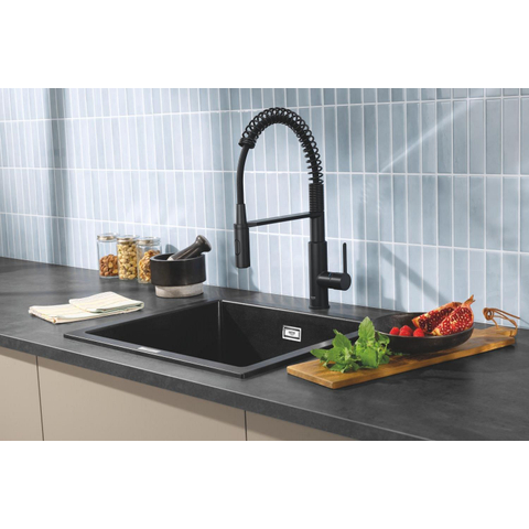 GROHE Get keukenkraan - met professionele sproeier - mat zwart SW1440592