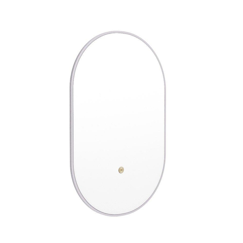 Mondiaz GLOW miroir – ovale – 45 x 90 cm – LED indirecte tout autour – capteur de mouvement – Cale (gris clair) SW1105190