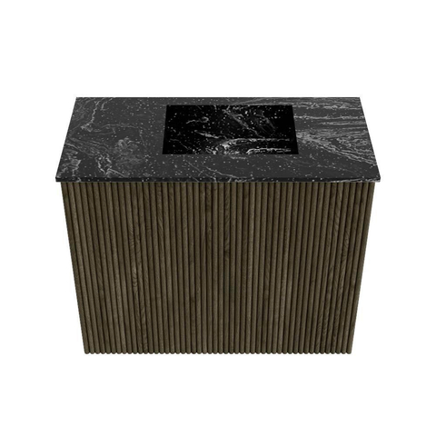 Mondiaz JOYA-DLUX Meuble de toilette 50cm - couleur Shadow - Vasque FAYE position Droite Sans trou de robinet couleur Lava SW1422838