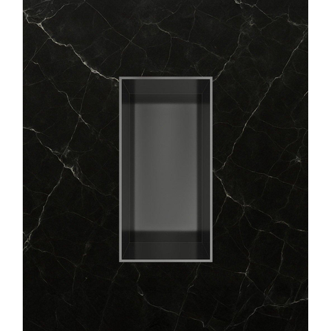 Hotbath &MORE Inbouwbox of inbouwnis - 30x15x10 - frameless - PVD - geborsteld gunmetal (antraciet) SW1246550