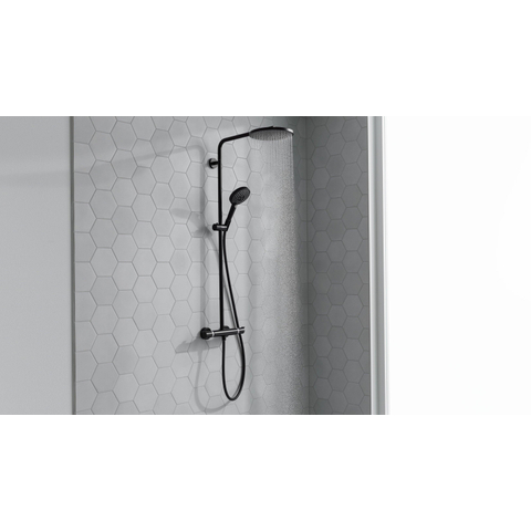 Hansgrohe Raindance Select S - select Regendoucheset - thermostaat - hoofddouche 24cm - mat zwart SW297615