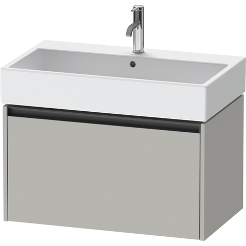 Duravit Ketho.2 Wastafelonderbouwkast - met 1 lade - 78.4x46x44cm - met greep antraciet - betongrijs mat SW772702