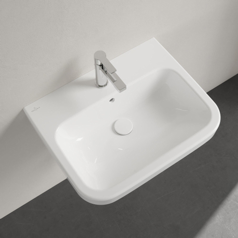 Villeroy & Boch Architectura wastafel - 60x47cm - met kraangat - met overloop - White Alpine (glans wit) 1025254