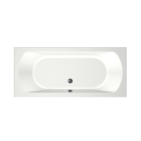 Xenz Lagoon Baignoire duo - 180x80x53 - bonde au milieu - acrylique - blanc mat SW103177
