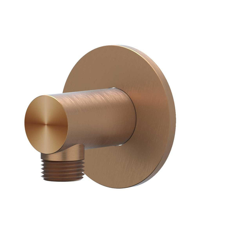 IVY Concord Ensemble de douche de tête - encastré - inverseur d’arrêt 2 voies - bras de plafond 30 cm - douche de tête ronde medium 25 cm - barre de douche avec sortie - flexible de douche 150 cm - douchette stick - RVS316 - cuivre brossé mat PVD SW1031931
