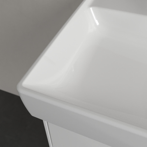 Villeroy & Boch Collaro wastafel - 60x47cm - met overloop - 1 kraangat - White Alpine (glans wit) SW358307