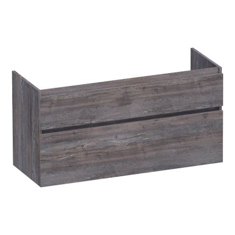 BRAUER Delight meuble sous-lavabo - 120x46x60cm - 2 tiroirs softclose - sans poignée - 1 découpe pour siphon - Driftwood SW1199263