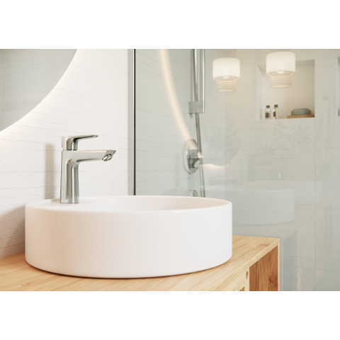 Hansgrohe Talis e 1 greeps wastafelkraan - 110 PopUp - trekwaste - hoogglans chroom SW28983