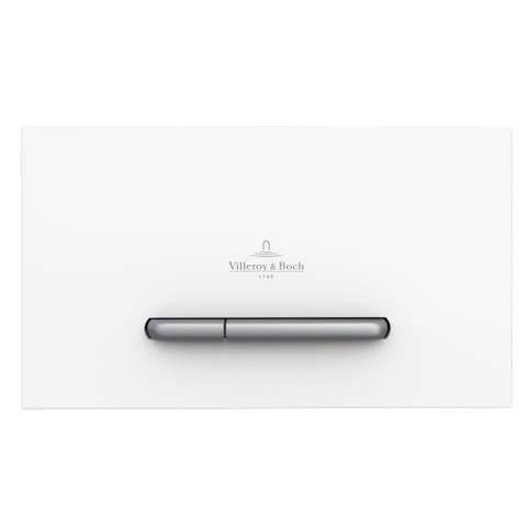 Villeroy & Boch Viconnect bedieningsplaat dualflush frontbediend - 25.3x14.5cm - kunststof - glans wit SW106653