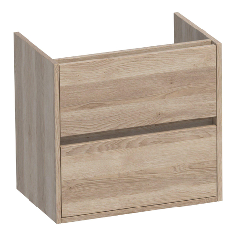 BRAUER Adore meuble sous-lavabo peu profond - 60x39x55cm - 2 tiroirs softclose - sans poignées - 1 découpe pour siphon - Sunlit SW1198440