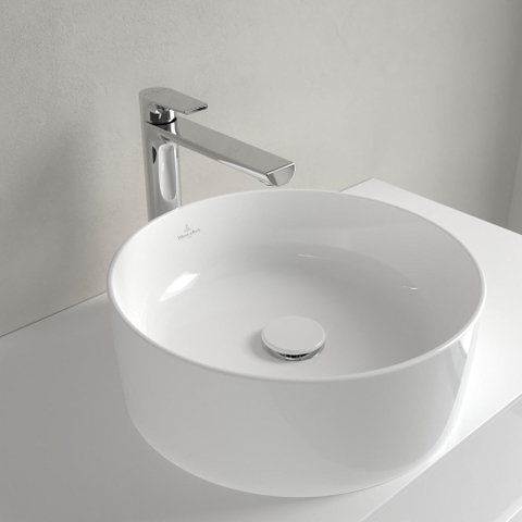 Villeroy & Boch Collaro vasque à poser - ronde Ø40cm - sans trop-plein sans trou de robinetterie blanc SW336042