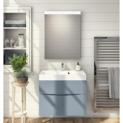 Crosswater Glide II Spiegel - 50x3.5x80cm - dimbaar - LED - aluminium (zilver) SW487227