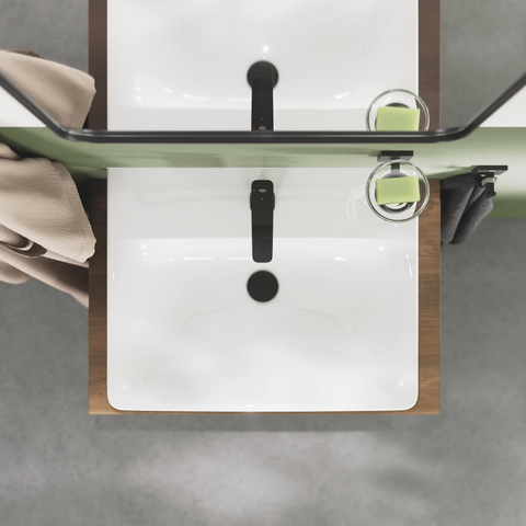 Grohe Dice Wastafelmengkraan - m-size - opbouw - koude start - klikwaste - matte black (mat zwart) SW1440585