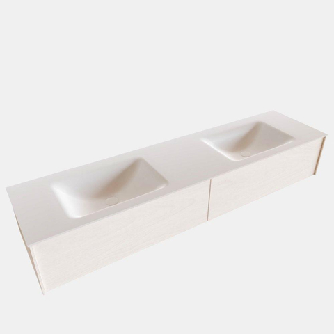ENSEMBLE DE MEUBLE MONDIAZ LUSH - 180 cm - 2 tiroirs - lavabo cloud - 2 lavabos - 2 trous de robinet - sous-couche SW409503