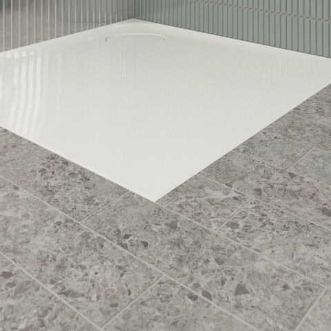 Villeroy & Boch Ecora douchebak - 80x80x3.5cm - hoekafvoer - white alpine (wit) SW1558955