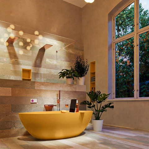 MONDIAZ FLOAT baignoire autoportante 170x80cm couleur ocre SW491529