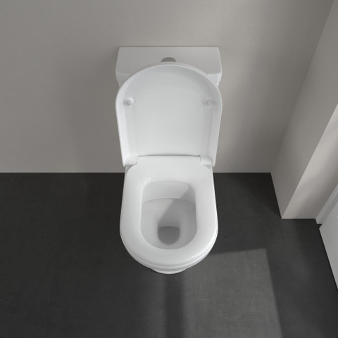 Villeroy & Boch Omnia Vita closetzitting - met doorlopende scharnieren wit OUTLETSTORE STORE43608