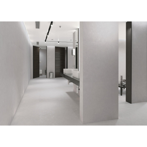 Terravito Kaleno carrelage sol et mur - 30x60cm - 10mm - rectifié - R9 - effet béton - blanc mat SW359654