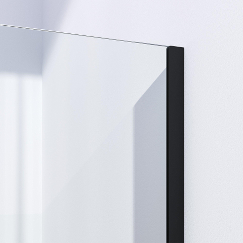BRAUER Season Paroi de douche à l'italienne - verre transparent - 80x200cm - noir mat SW1038979
