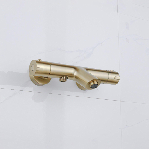 Adema Sparkle 2.0 thermostatische bad-/douchekraan - goud mat OUTLETSTORE STORE43740