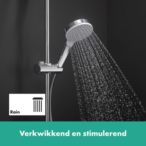 Hansgrohe Crometta douchette - 10cm - rond - 1 jet - blanc/chromé SW73230