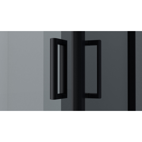 FugaFlow Efficiente Vetro Cabine de Douche - 80x80 cm - carré - noir mat SW1470181