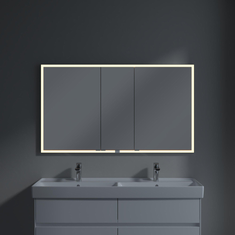 Villeroy & Boch My View Now My view - inbouw spiegelkast - 130x75cm - 3 deuren - 3 contactdoos LED - zilver SW641678