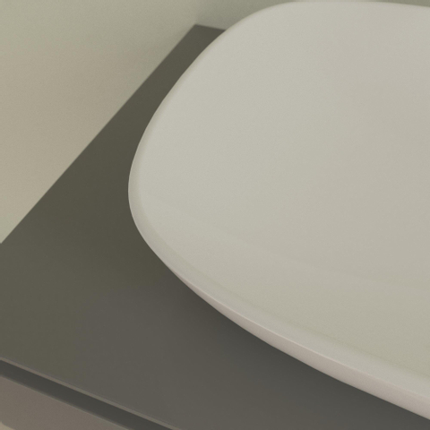 Villeroy & Boch Loop & friends lavabo à poser - 56x38cm - rectangulaire avec trop-plein CeramicPlus blanc SW644148