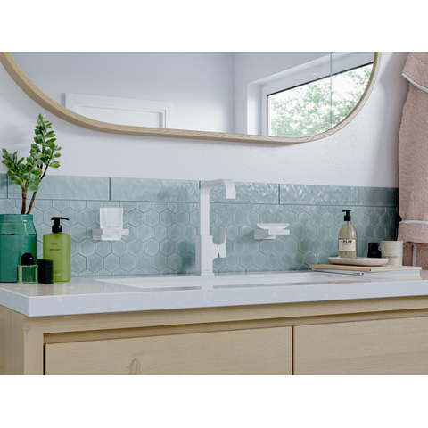 Hansgrohe Metropol Wastafelkraan - 230 met push open waste - met 120° draaibare uitloop 16.5cm - mat wit SW297288