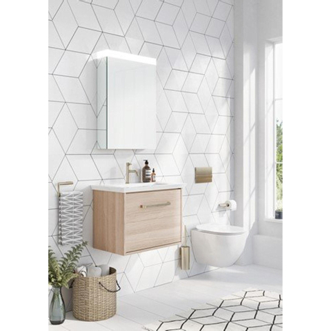 Crosswater Cabinet Image Spiegelkast - 50x70cm - IP44 - LED verlichting - deurlinks of rechts - zilver SW876281