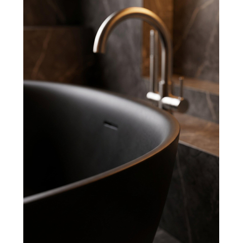 ZEZA Eloise baignoire acrylique à poser 170x80cm siphon noir mat SW1159701