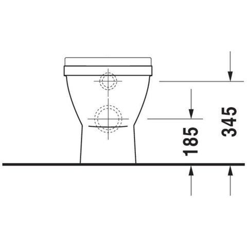 Duravit Starck 3 Closetpot staand - diepspoel - 36x56cm Pit - wit SW114651