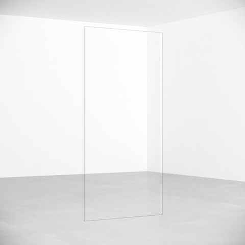 Fortifura Galeria Paroi latérale - 30x200cm - verre clair - 8mm - avec profilé d'angle - Inox brossé SW925291