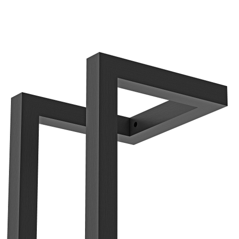 Fortifura Calvi Handdoekrek - 60x12.5x12.5cm - PVD - geborsteld gunmetal (antraciet) SW890765