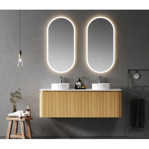 Royal Plaza Terra Meuble sous-lavabo - 140 cm - 4 tiroirs - coins arrondis - sandwood (chêne clair) SW1174103